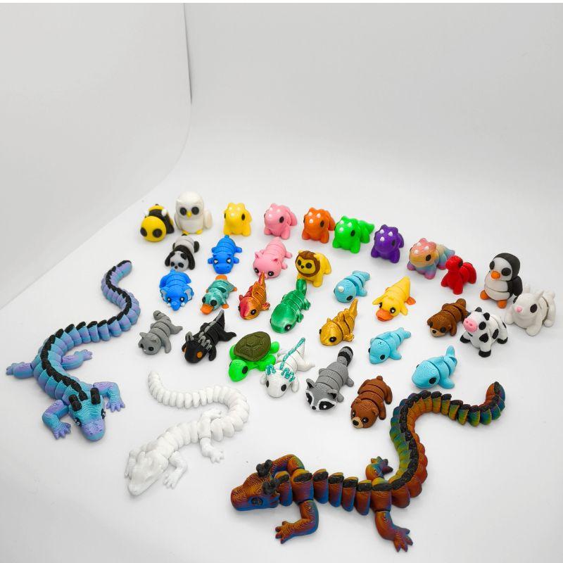 Mini Animals Individual Pick your Minis Articulating 3D Printed Collectible Figurines - Home Decor & Pocket Pets Gift Ornaments