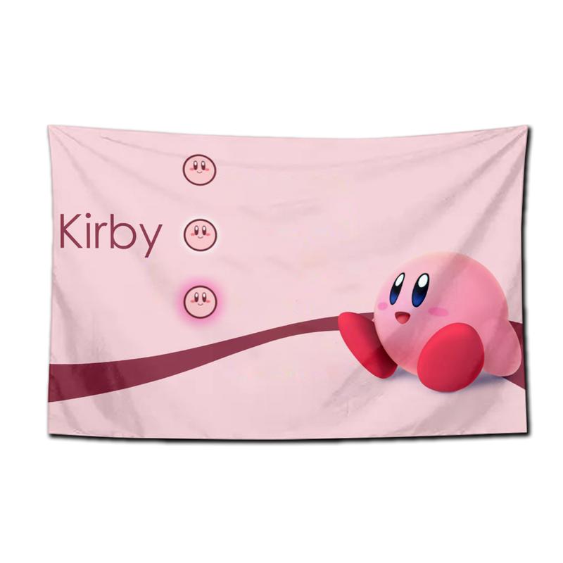 Cartoon Pink Kirbys Tapestry Decorations for Girls Bedroom Wall Art Home Hanging Accessories Decor