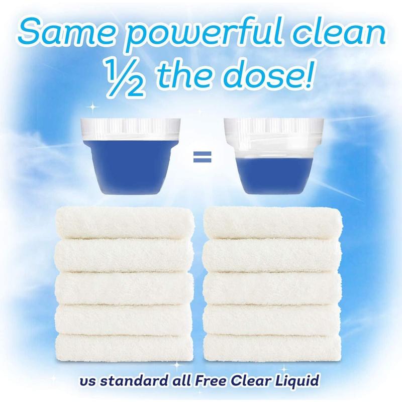 all Liquid Laundry Detergent, Free Clear for Sensitive Skin, Unscented and Hypoallergenic, 2X Concentrated, 110 Loads