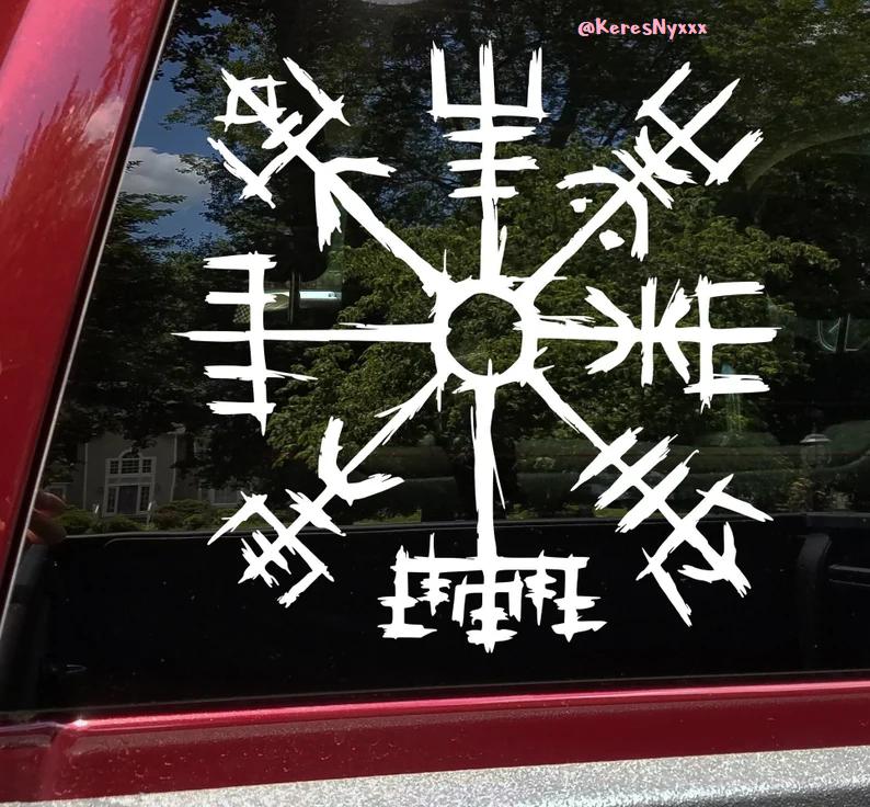 Viking Compass | Vegvisir Way Sign  Norse Mythology Vinyl Decal Sticker