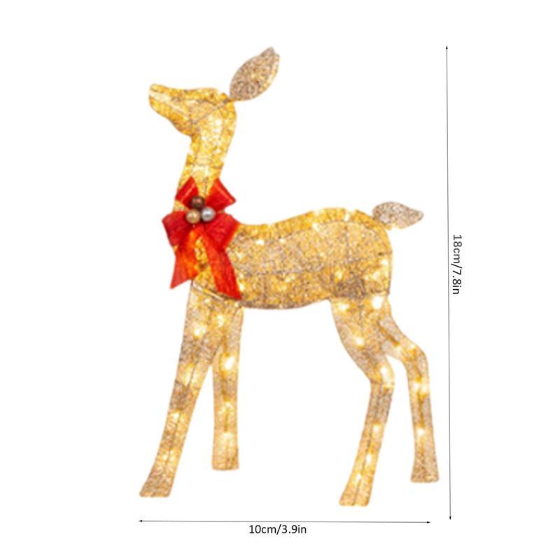 Lighted Christmas Deer Sleigh Outdoor Yard Decoration Winter Decoration For Front Yards New Fashion And Simple Furnishings 2024