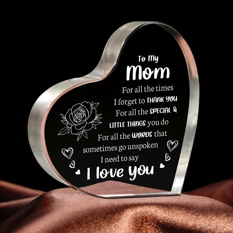 Acrylic I Love You Mom Souvenir Perfect Mother's Day Birthday Gift Lovely Ornament Gift