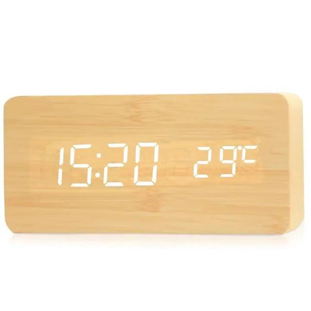 Wooden Digital Alarm Clock - Perfect for Any Room in Your House