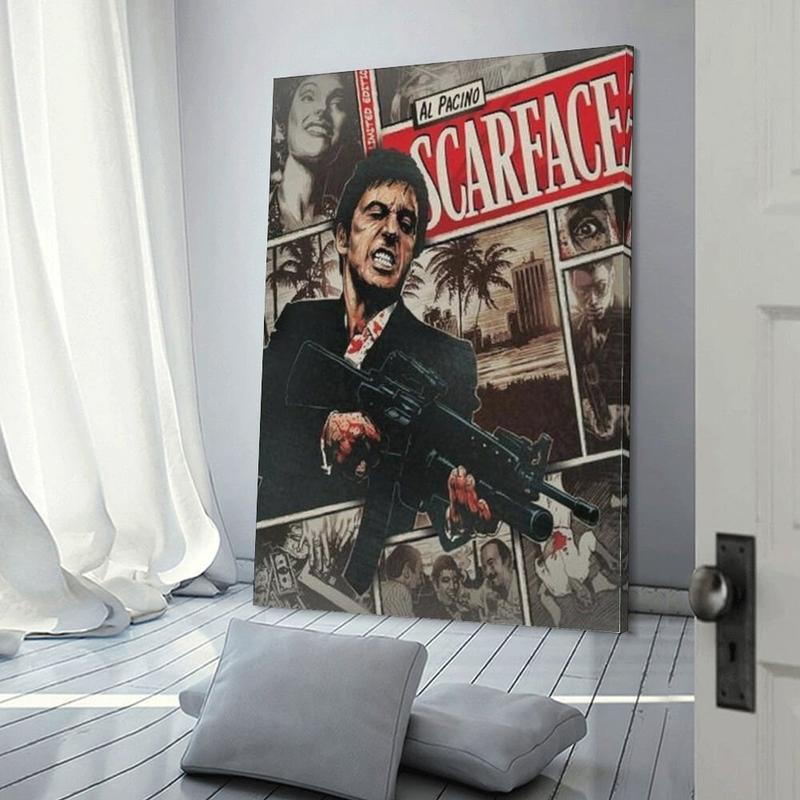 Scarface Movie Poster Decorative Painting Canvas Wall Art Living Room Poster