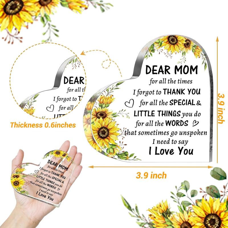 Birthday Gifts for Mom from Daughter Son, to My Mom  Heart Sign Presents, Mothers Day Christmas Valentines Day Gifts for Mom from