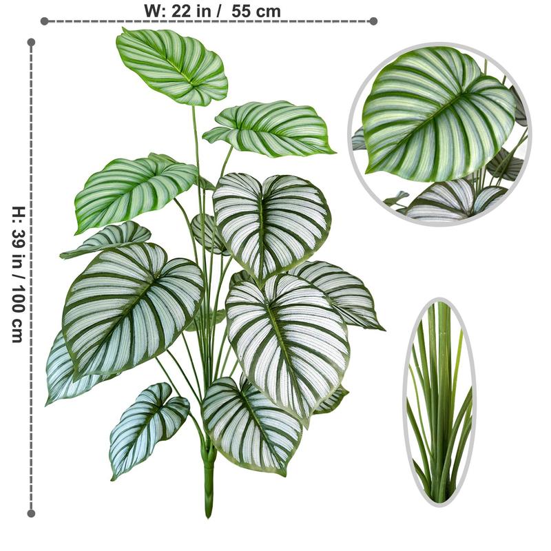 Room Decor Artificial Monstera Plant without Pot, 1 Count Fake Tropical Plant, Faux Plant for Home Office Decor, Home Decor Supplies, Bedroom Decor