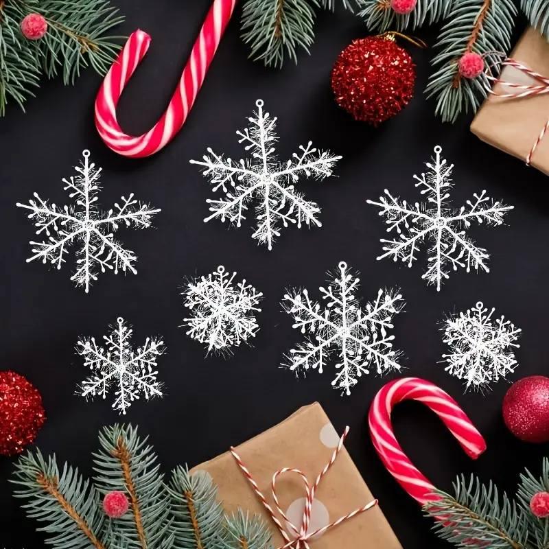 Christmas Snowflake Design Hanging Ornament, 30pcs set Snowflake Pendant, Festive & Party Supplies for Home Party Decoration