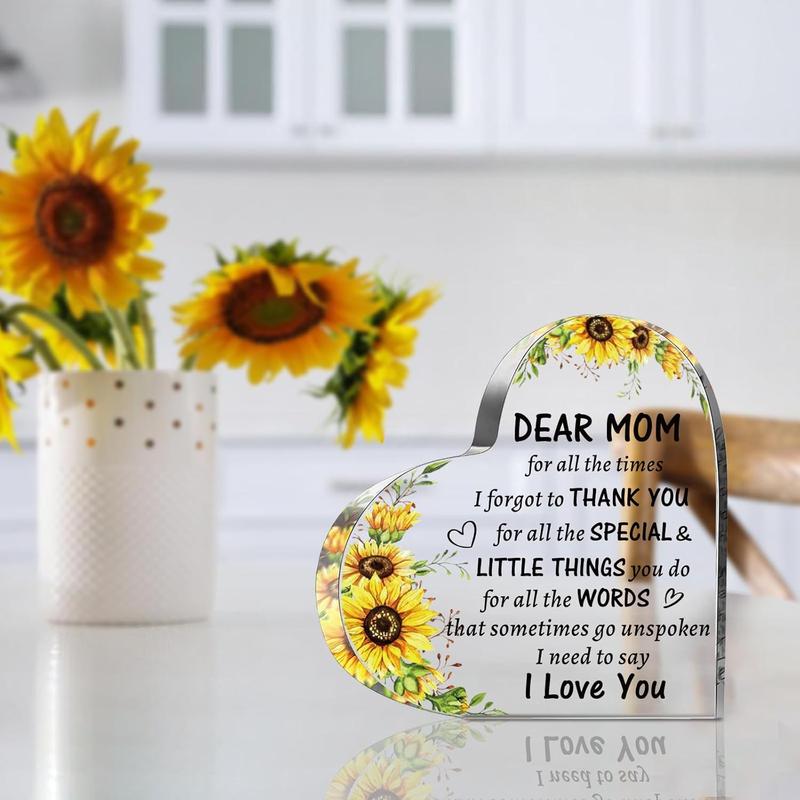 Birthday Gifts for Mom from Daughter Son, to My Mom  Heart Sign Presents, Mothers Day Christmas Valentines Day Gifts for Mom from