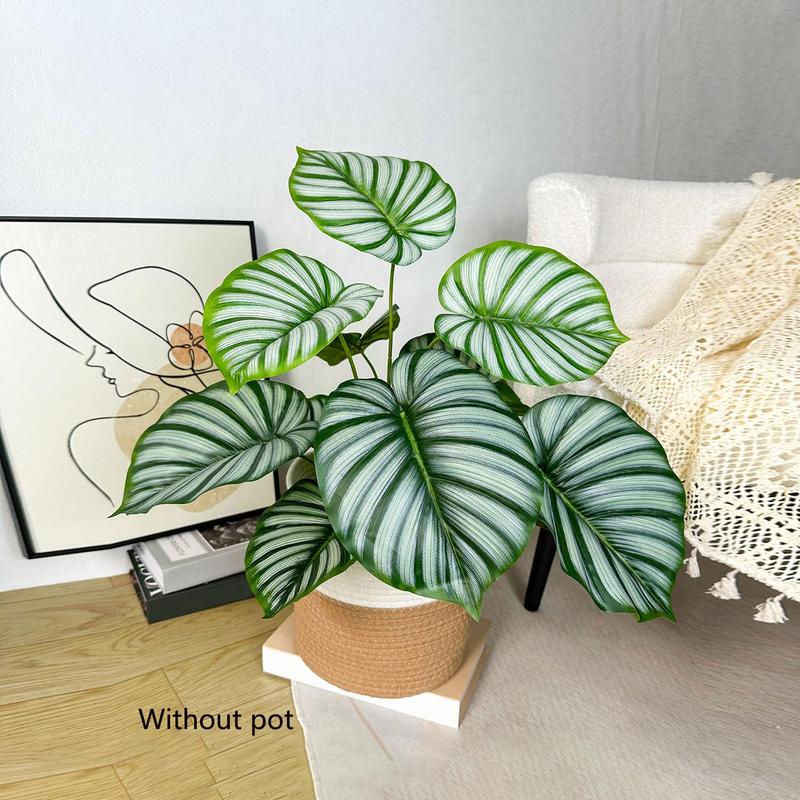 Room Decor Artificial Monstera Plant without Pot, 1 Count Fake Tropical Plant, Faux Plant for Home Office Decor, Home Decor Supplies, Bedroom Decor