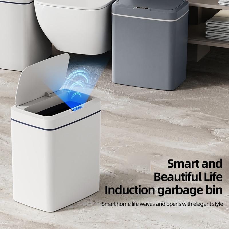 Smart Sensor Trash Can, 1 Count Multifunctional Dynamic Sensor Mode Trash Can, Household Waste Bin for Kitchen, Office, Living Room, Battery Not Included