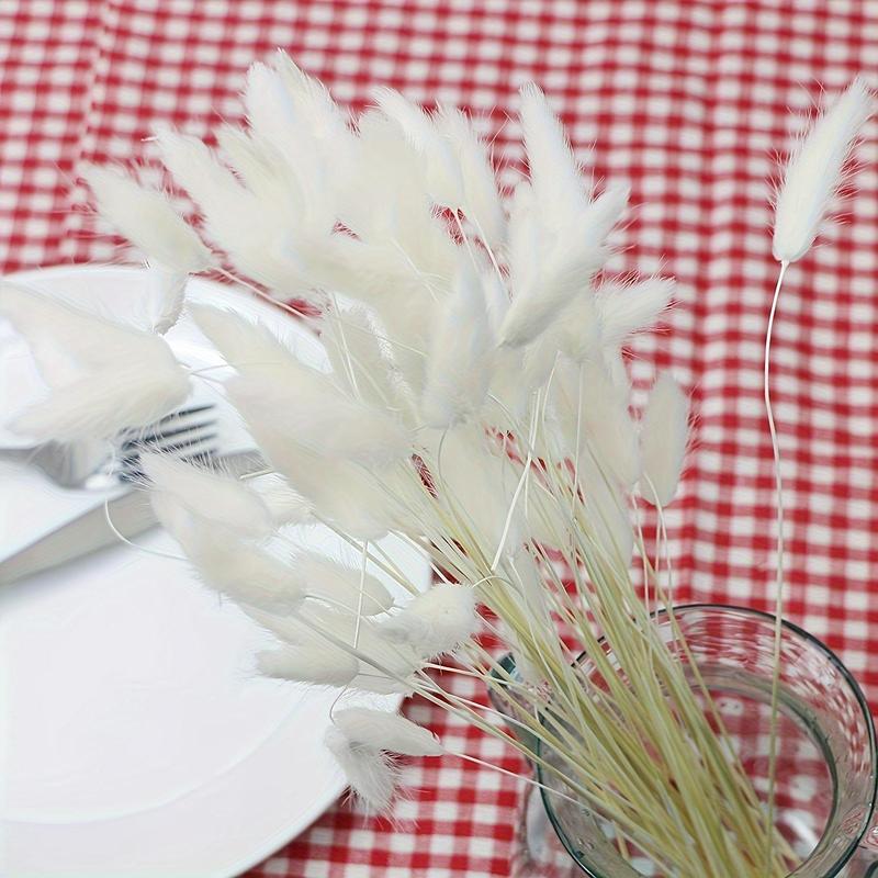 Artificial Bunny Tails Dried Flowers , 30pcs set Faux Pampas Grass, Decorative Flowers for Home Party Wedding Decor, DIY Craft Shooting Props