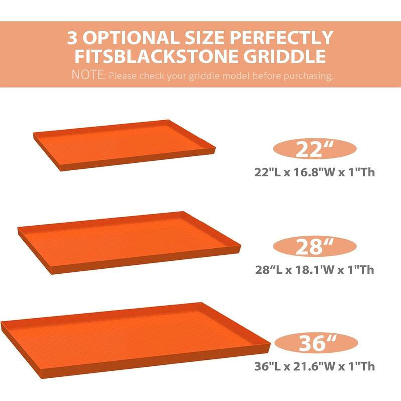 36 Inch Silicone Griddle Cover, Heavy Duty Food Grade Griddle Mat for Blackstone Grill Top, Year-round Protective Cover for Keep Surface Clean, Orange