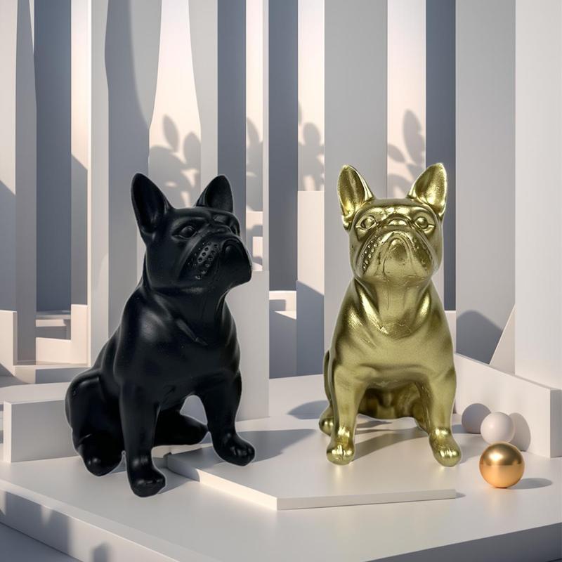 French Bulldog Shaped Resin Ornament, 1 Count Miniature Dog Statue, Home Decor for Living Room, Bedroom, Office Desk, Bookshelf, Table, Cabinet