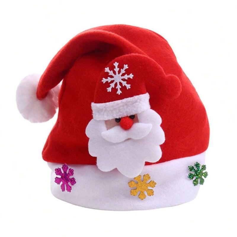 Christmas Hat, Adult Santa Hat, Classic Red Santa Hat For Christmas And New Year Holiday Parties