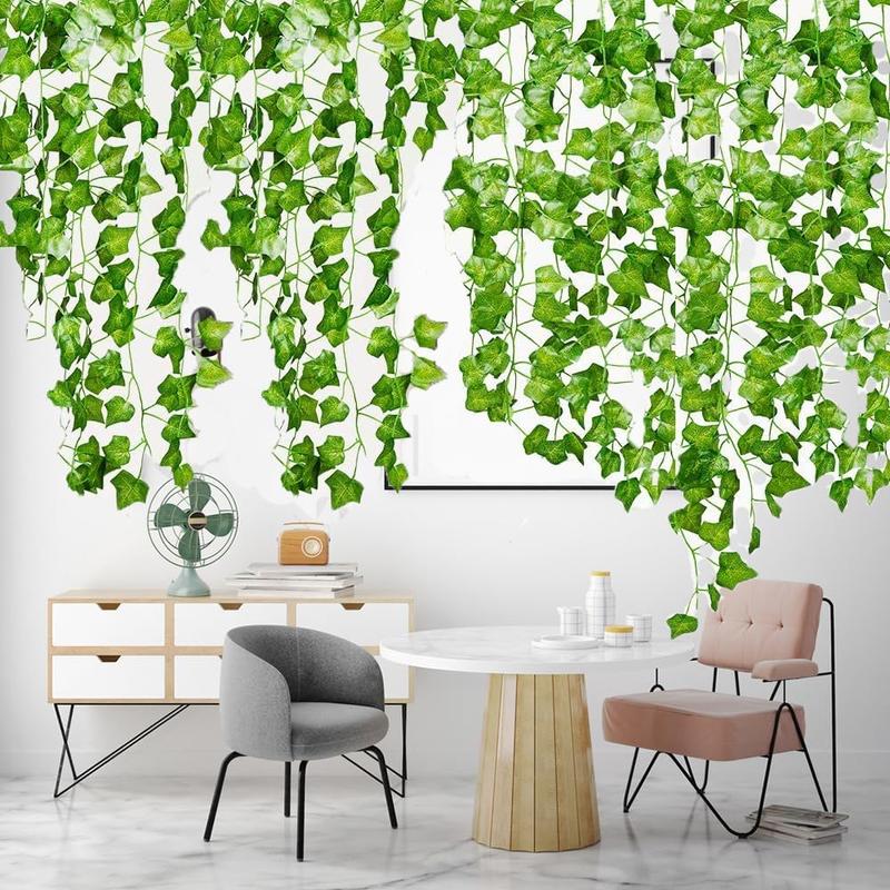 12 Pack 84 Feet Fake Ivy Leaves Vines Artificial Garland Greenery Hanging Plants for Bedroom Decor Aesthetic, Party Wedding Wall Decorative Fruit