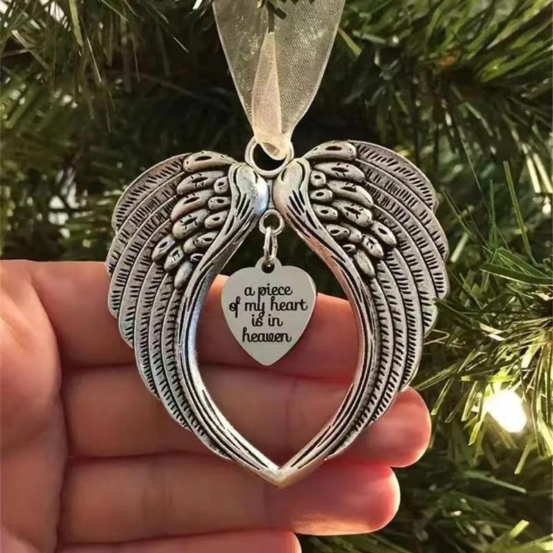 Angel Wing Design Hanging Decoration, Heart Shaped Ornament, Hanging Decor For Home Party Festival