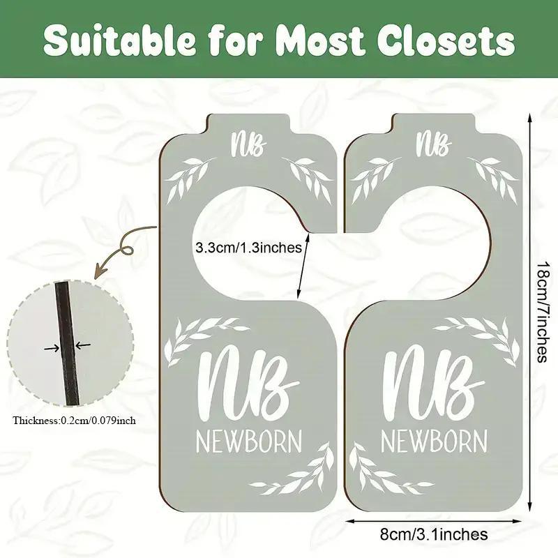 Milestone Design Closet Divider, 8 Counts set Double Sided Print Clothes Hanger Divider, Girls Boys Nursery Decor