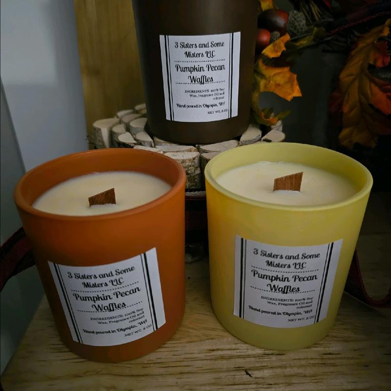 100% Soy Wax Candles Wood Wick