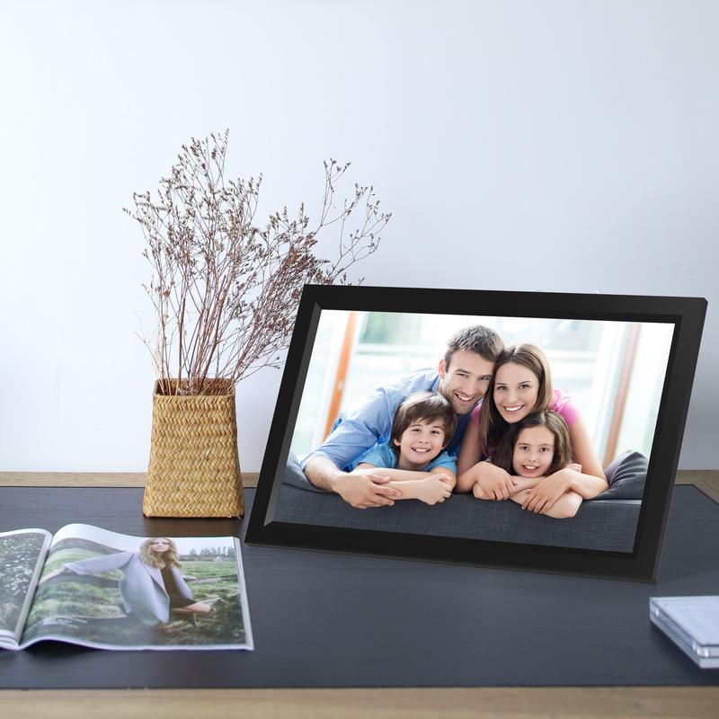 Digital Photo Frame 15.6 Inch WiFi Digital Photo Frame with Touchscreen, Gravity Sensing Automatic Rotation, Gravity-Sensing Auto-Rotation, Share Photos and Videos via APP…