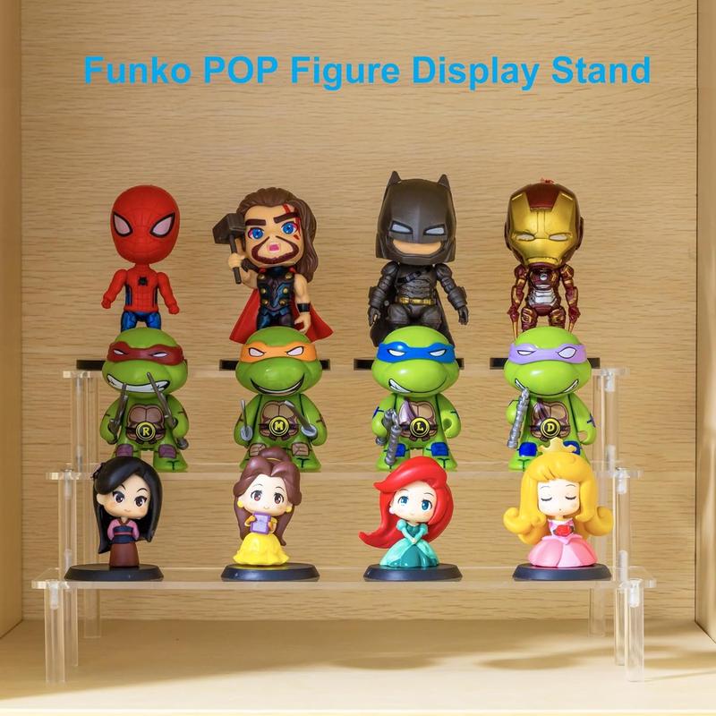 (ACT FAST!) Large Acrylic Display Risers, Perfume Stand Organizer, Clear Acrylic Shelf Risers for Display Stands for Food, Tabletop Use, Amiibo Funko POP Figure, 3 Tier Clear Cupcake Stand Risers