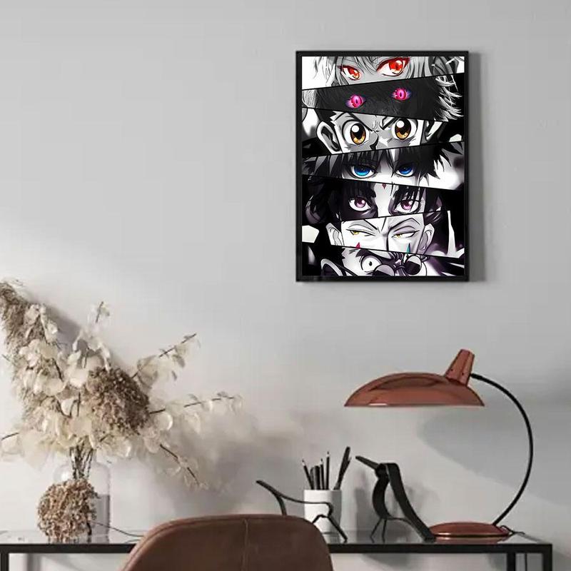 Anime Figure Eye Pattern Unframed Painting, 1 Count Modern Wall Art Poster, Wall Art Decor for Home Living Room Bedroom Office School