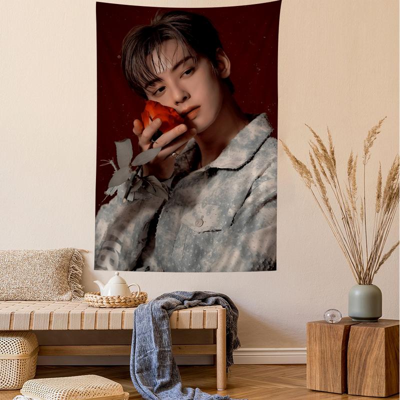 Korea Cha Eun Woo Wall Tapestry Home Decoration hippie bohemian decoration divination INS Home Decor tapestry for bedroom