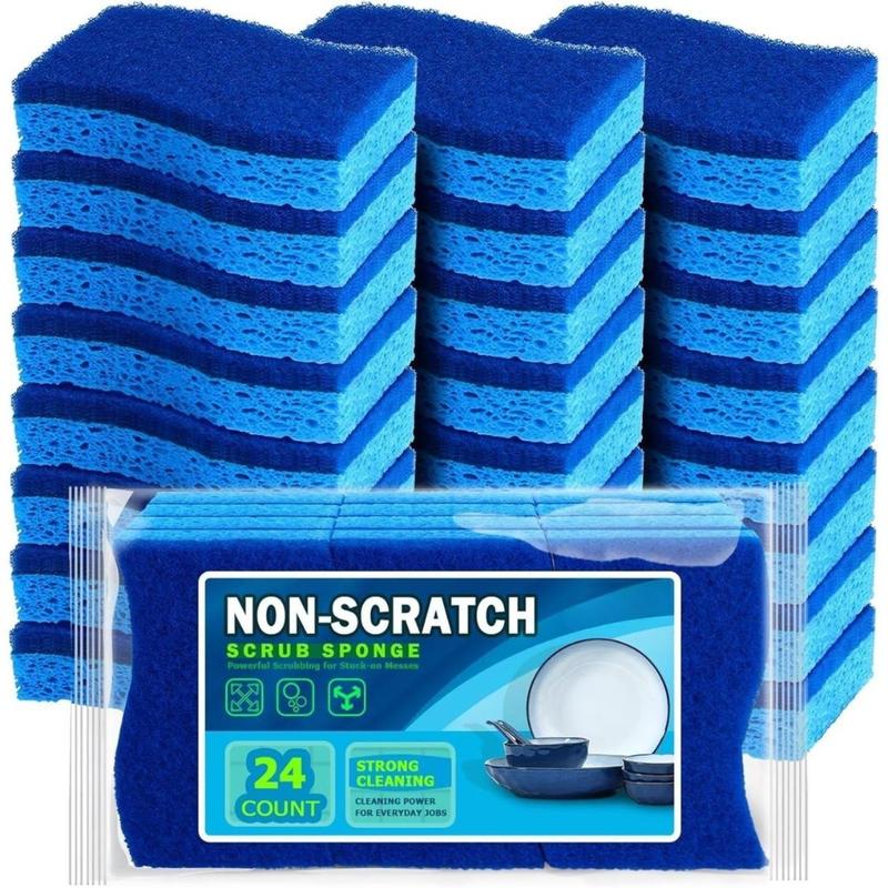 Brite Non-Scratch Scrub Sponge-24Count, Sponges for Dishes, Cleaning Sponge, Cleans Fast Without Scratching, Stands Up to Stuck-on Grime, Cleaning Power for Everyday Jobs(Creative Life Pavilion)