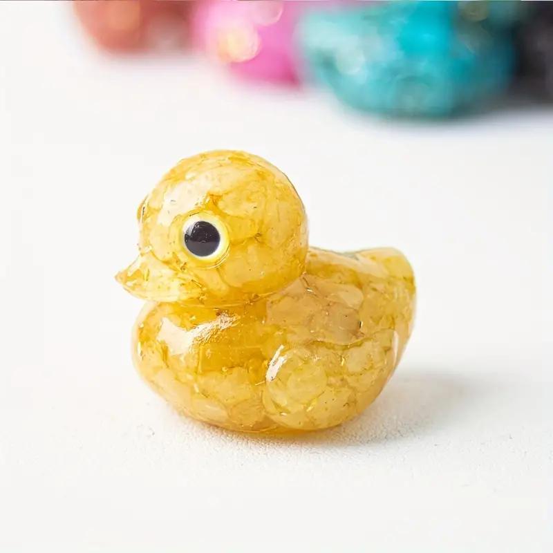 Miniature Resin-wrapped Duck Statue, 1 Count Unique Decorative Ornament, Durable Water-resistant Decoration for Indoor Outdoor