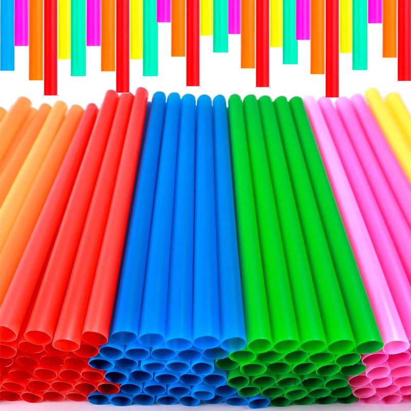 Smoothie Straws, Colorful Disposable Wide-mouthed Large Straw (100 Count)