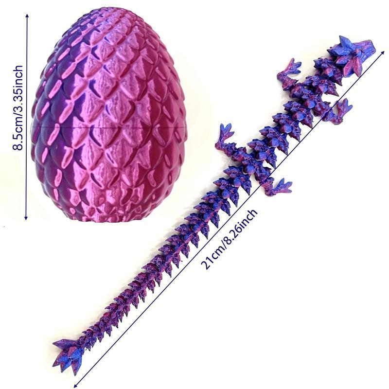 3D Dragon Egg Ornament, 1 Count Creative LaserEngraving Dinosaur with Egg Design Spring Toy,Desktop Decor for Home Office Dormitory Car School