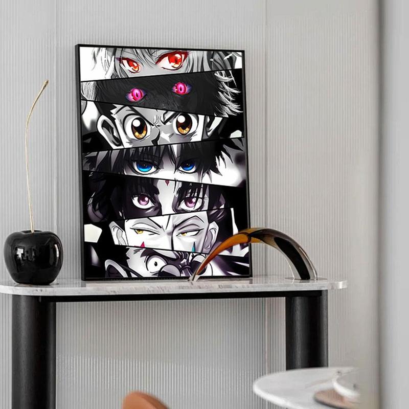 Anime Figure Eye Pattern Unframed Painting, 1 Count Modern Wall Art Poster, Wall Art Decor for Home Living Room Bedroom Office School