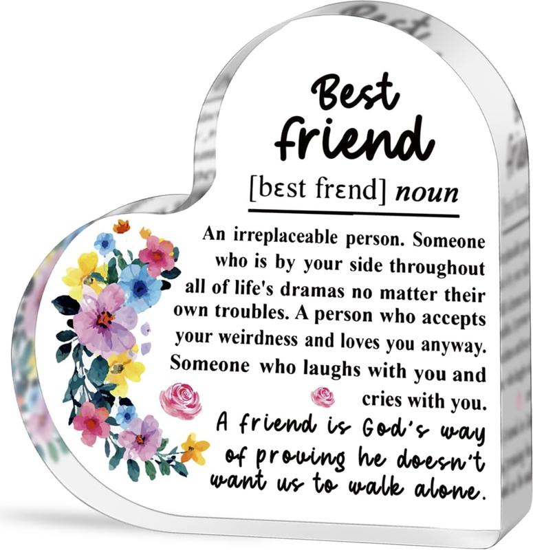 Friendship Gifts for Women Friend Birthday Gifts for Best Friend Bestie Christmas Gifts for Soul Sister Best Friend Definition Decorative Signs & Plaques