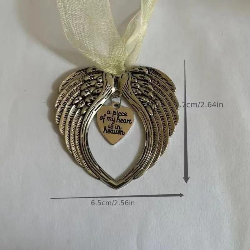 Angel Wing Design Hanging Decoration, Heart Shaped Ornament, Hanging Decor For Home Party Festival