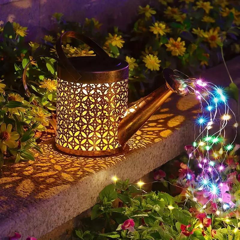 Christmas Halloween Solar Power Lighting String, Summer Creative Coin Kettle Design Solar String Light with Shelf, Decorative Outdoor Led Lamp Ornament for Garden, Patio, Yard, Gift Ideas, Home Decor, Halloween Decor, Fall Decor