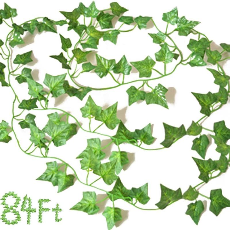 12 Pack 84 Feet Fake Ivy Leaves Vines Artificial Garland Greenery Hanging Plants for Bedroom Decor Aesthetic, Party Wedding Wall Decorative Fruit