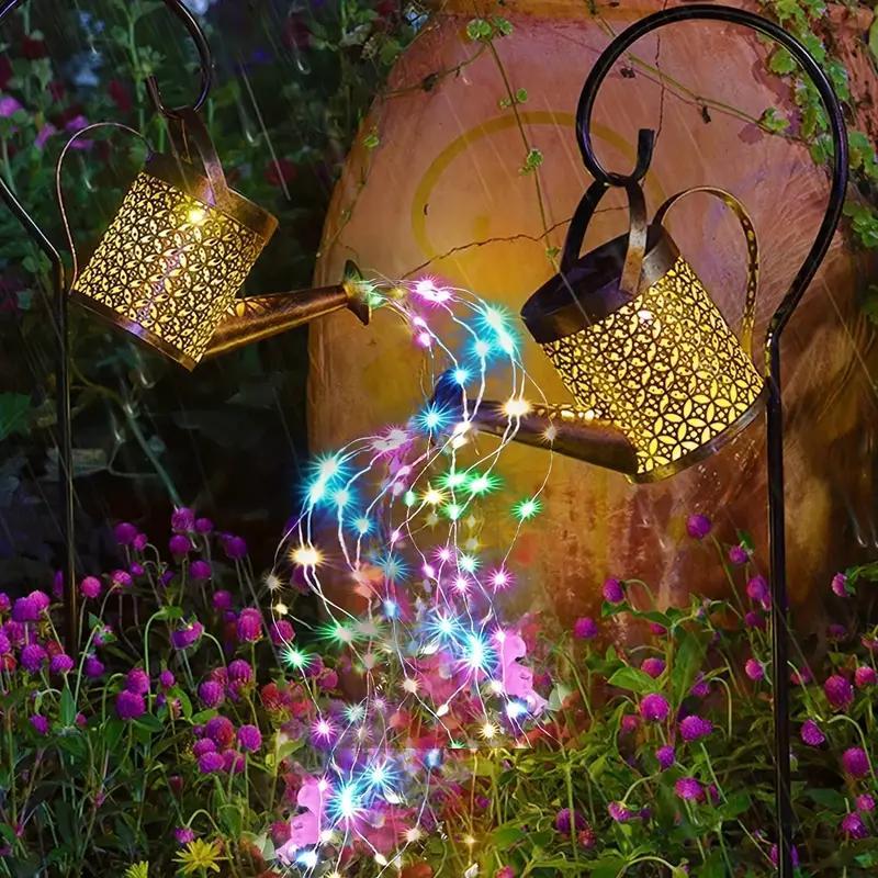 Christmas Halloween Solar Power Lighting String, Summer Creative Coin Kettle Design Solar String Light with Shelf, Decorative Outdoor Led Lamp Ornament for Garden, Patio, Yard, Gift Ideas, Home Decor, Halloween Decor, Fall Decor