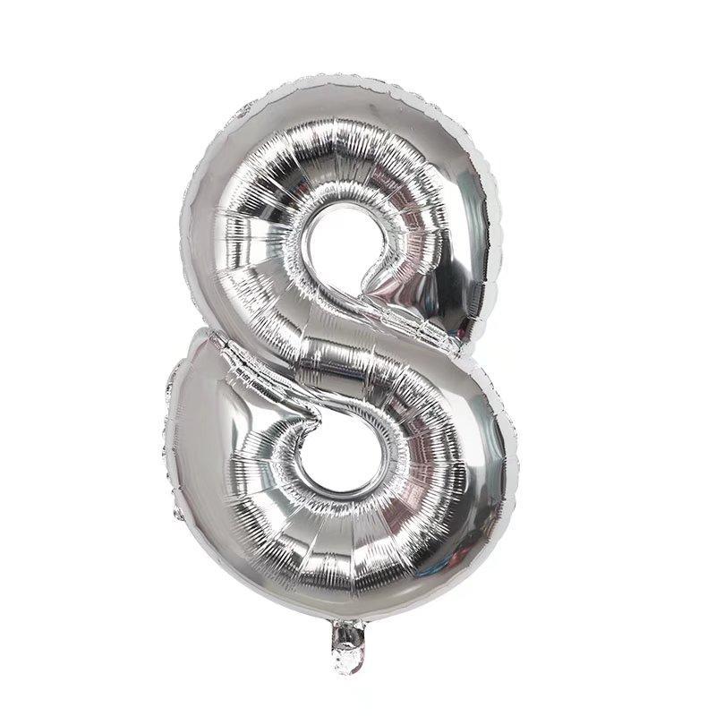 Number Shaped Balloon (1 Count), 30 Inch Nylon Balloon For Birthday Party Decoration, Party Supplies