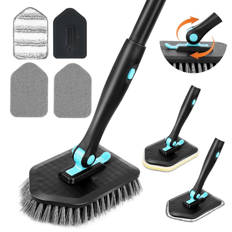 keepow 3in1 180 degree rotating multifunctional household long handle cleaning brush for bathroom floor toilet corner