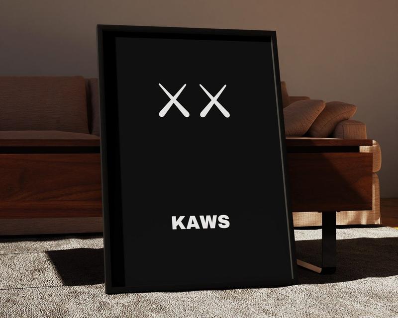 KAWS Poster Print Hypebeast Room Decor, Kaws Figure Poster, Kaws Poster Print Artwork Colorful Prop Wall Artistic