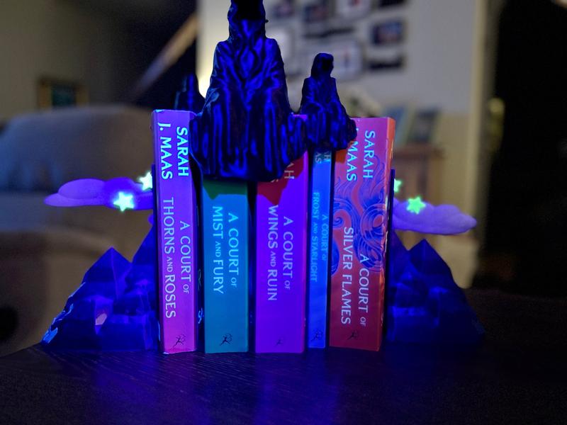 ACOTAR Suriel with Teacup Angel of Death Grim Reaper a court of thorns, thorns and roses, Sarah j Maas, Suriel, grim reaper, angel of death, teacup, spill the tea, sitting ghost, cup Decor Hanging Plastic Ornaments Hangable