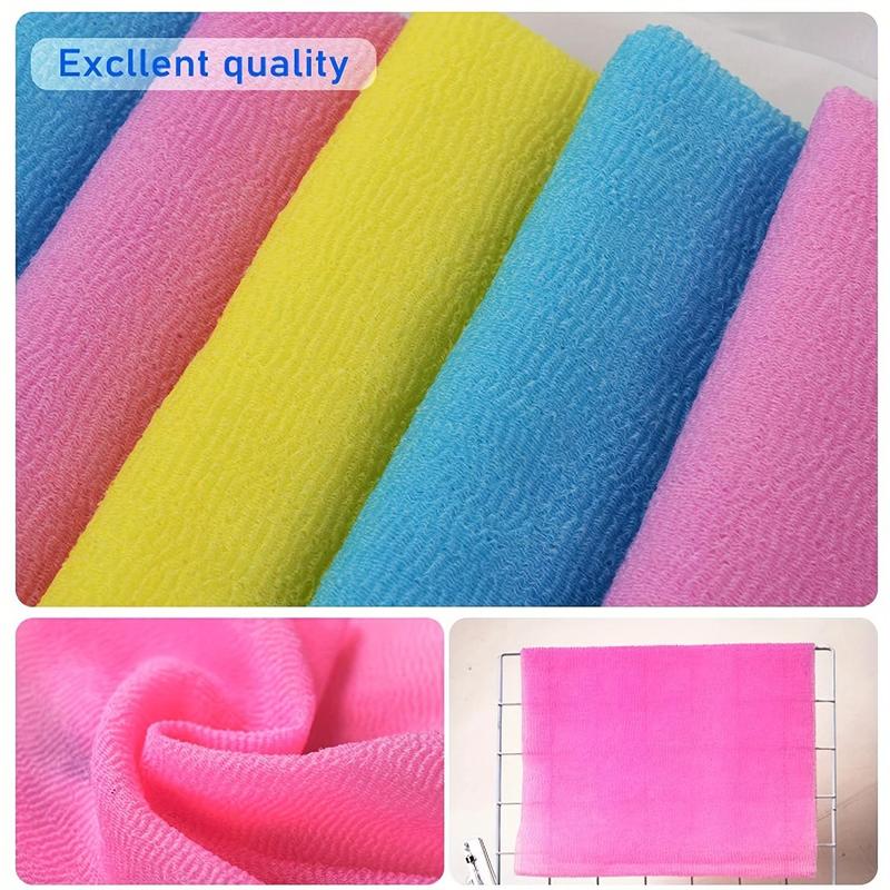 Bath Cleaning Scrubber, 1 3 6pcs Exfoliating Bath Towel, Bathing Accessories for Home Bathroom Washroom