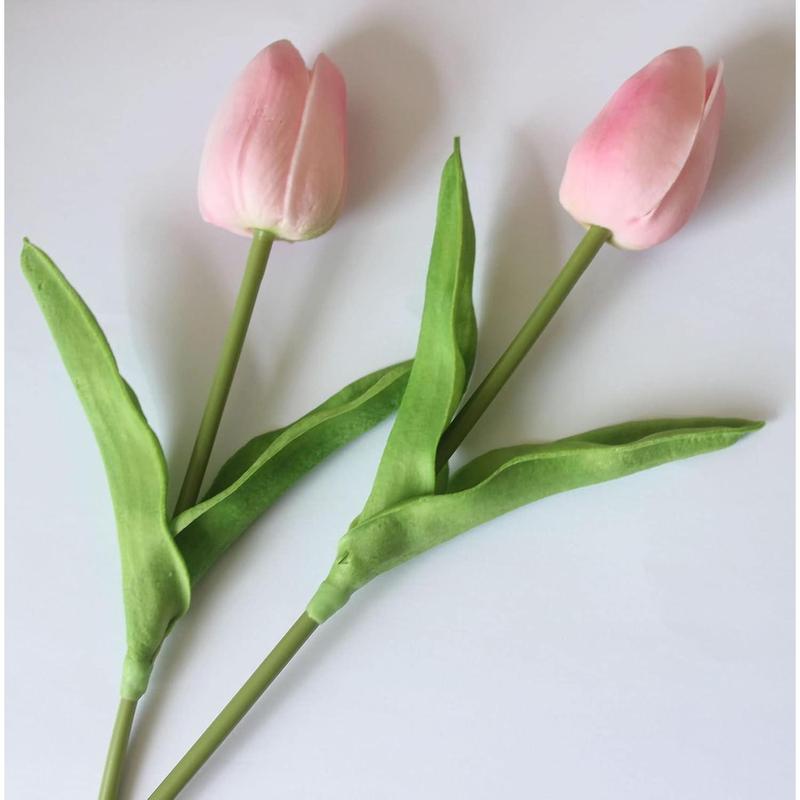 19 5000 10 Artificial Flower Mini Tulip Bouquet (Gradient Coral)