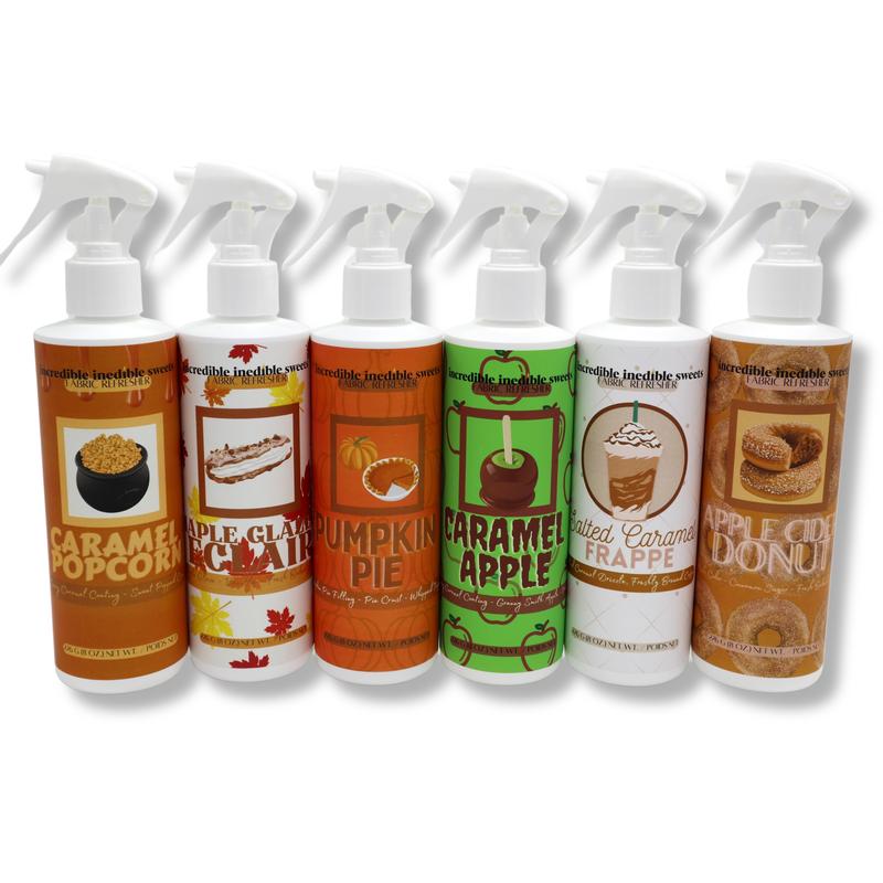 New Fall Collection: Incredible Inedible Sweets Fall Collection Dessert Scented Premium Fabric Refresher & Linen Spray - 8 oz.