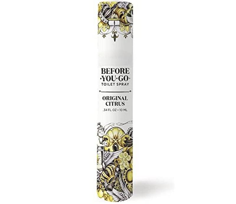 Before-You-Go Toilet Spray, Original Citrus, Travel Size 10 mL - Lemon, Bergamot and Lemongrass  Fragrance Freshener