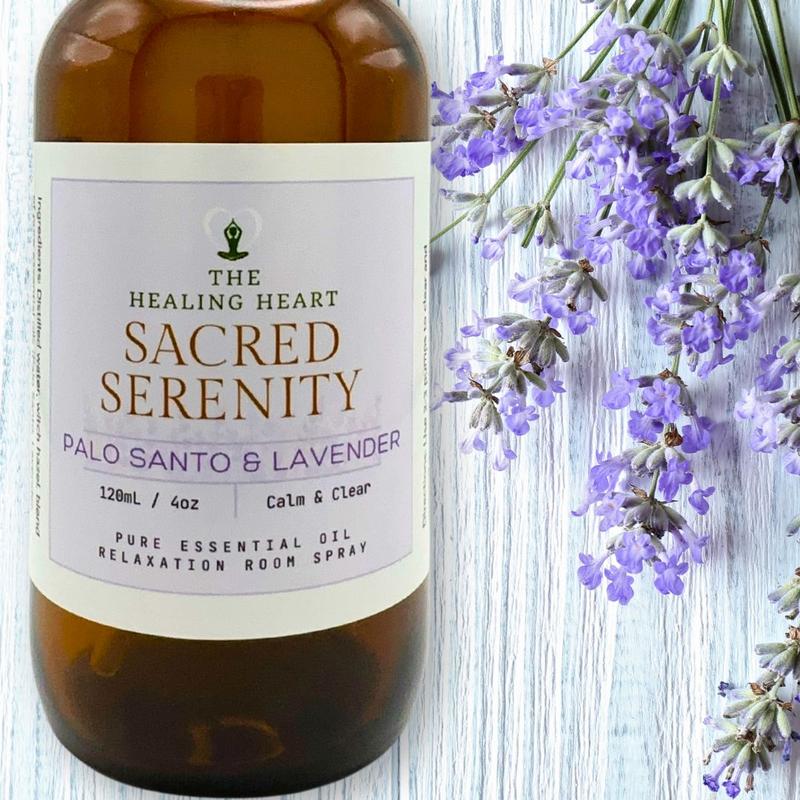 Sacred Serenity Room Spray - Palo Santo & Lavender - Pure Essential Oil Aroma Room Spray Bath Freshener