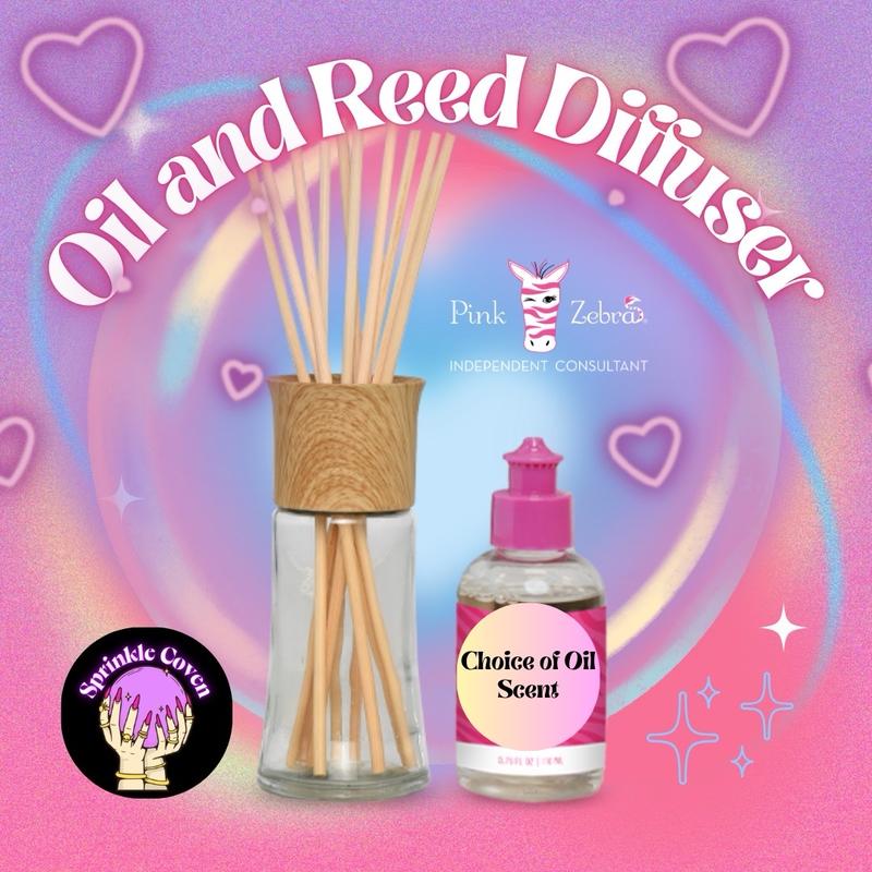 Diffuser Oil w  Reed Diffuser - 3.75oz Bottle of Diffuser Oil - All Natural Reeds - Non-Toxic Home Fragrance- Aromatherapy - Perfect For Small Spaces - Home Essentials