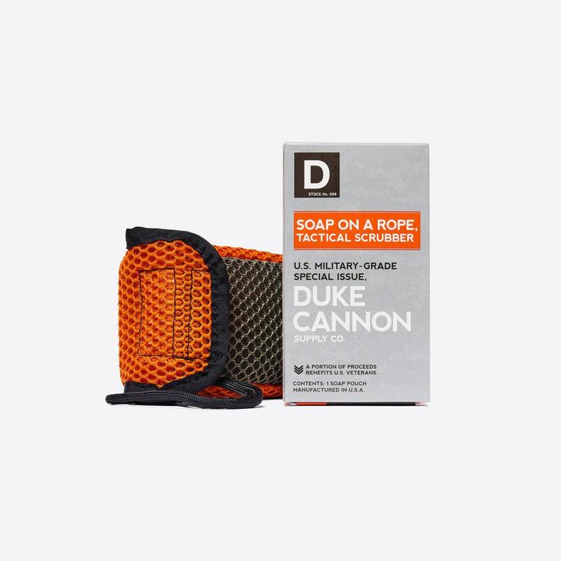 Duke Cannon Supply Co Tactical Scrubber Soap Pouch - U.S. Military-Grade, Coarse and Soft Mesh, 550 Paracord, Shower Hygiene Essential for Men's Bar Soap