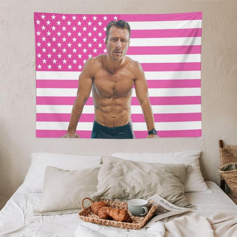 GHGDFSD Glen Star Powell National Flag Poster Dormitory Living Room Bedroom Interesting Tapestry Indoor And Outdoor Decorative Wall Aesthetic Fashion