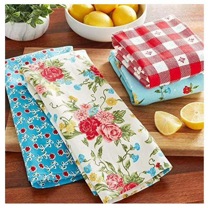 The Pioneer Woman Sweet Rose Kitchen Towel Set, Multicolor, 16