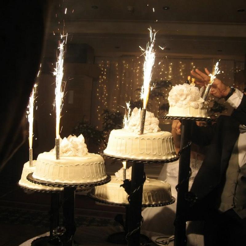 Premium Cake Sparklers 6 Count Black for Birthdays, Events, Weddings and Bottle Service